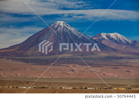Licancabur volcano and the Andes over San Pedro 50764443