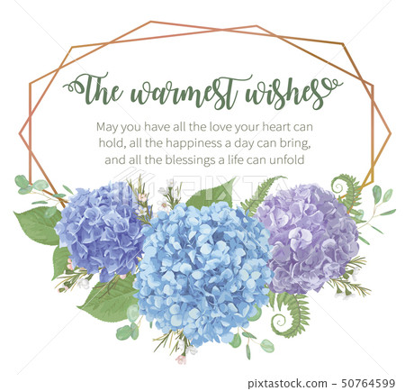 Wedding, watercolor flower card.Leaves, blooming Wedding, watercolor flower card.Leaves, blooming 50764599