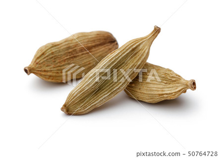 Cardamom pods isolated on white Cardamom pods isolated on white 50764728