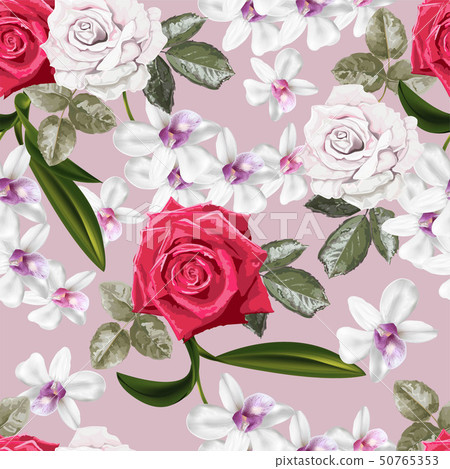 Flower seamless pattern - vector Flower seamless pattern - vector 50765353