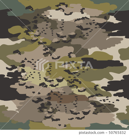 Trendy camouflage print with hand drawn effect. 50765832