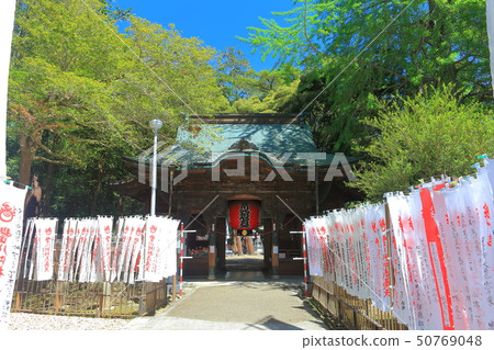 [愛知縣]豐川稻荷神宮門在晴朗的天氣 50769048