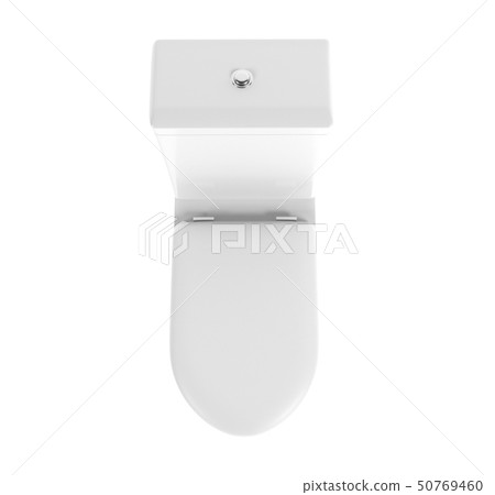 Toilet. Top view. 3d rendering illustration isolated 50769460