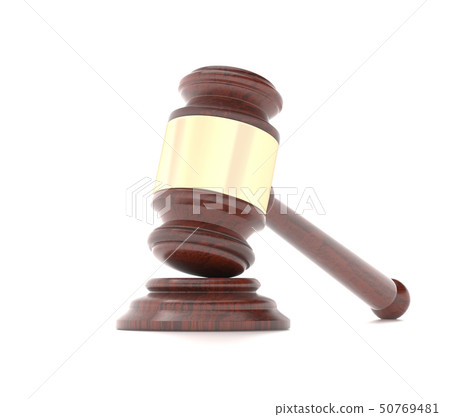 Gavel. Law court or auction house accessory. 3d rendering illustration isolated Gavel. Law court or auction house accessory. 3d rendering illustration isolated 50769481