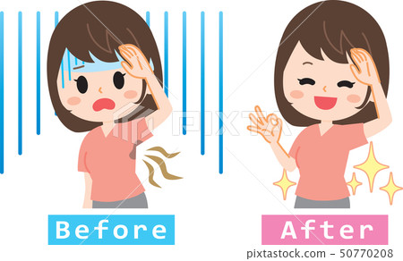 Young woman suffering from waikiga set 50770208