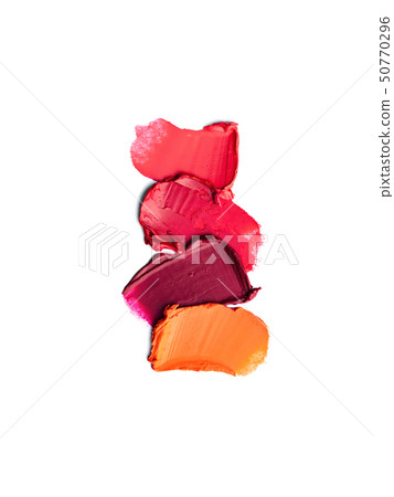 Set of lipstick strokes. 50770296
