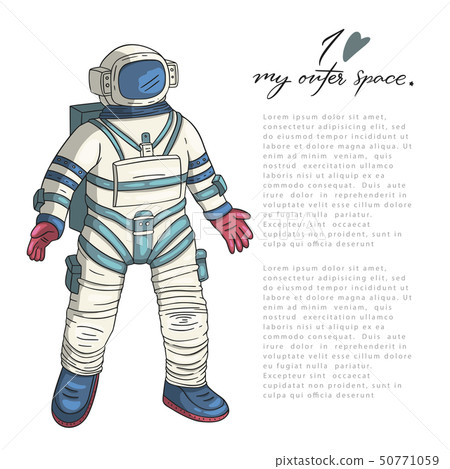 Astronaut, vector illustration. 50771059