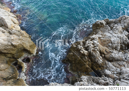 Sea shore with rocks. Beautiful marine landscape 50771113