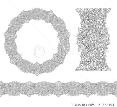 Arts for coloring book with vintage wreath Arts for coloring book with vintage wreath 50772394