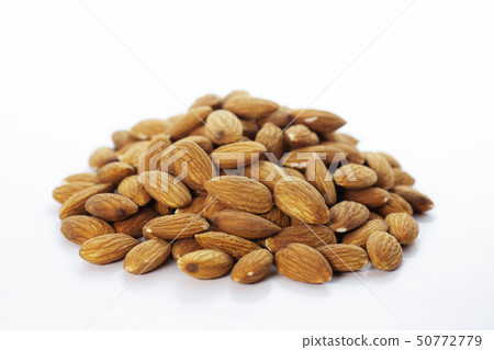 almond nut on white background. 50772779