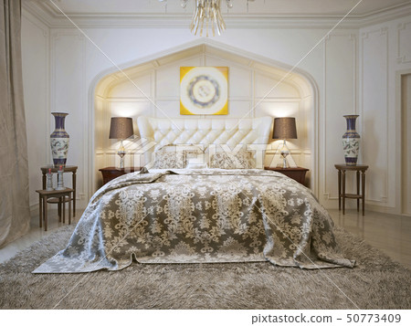 Luxurious bedroom in Arabic style. 50773409