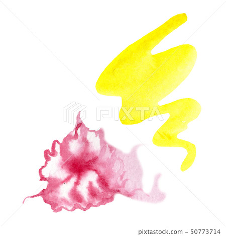 Abstract aquarelle paper splash shapes drawing. Watercolor background set. Isolated abstract 50773714