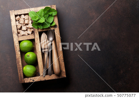 Mojito cocktail ingredients box Mojito cocktail ingredients box 50775077