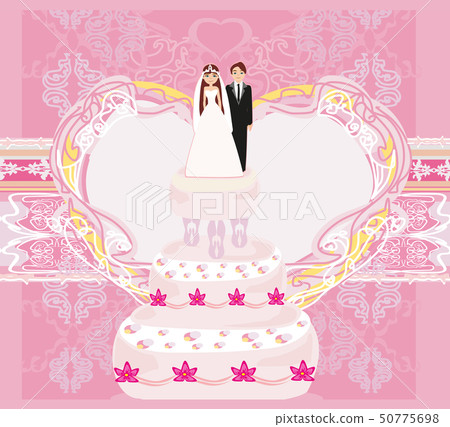 Wedding cake card design Wedding cake card design 50775698