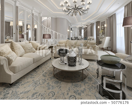 Classic style living room design 50776176
