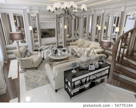Classic style living room 50776184