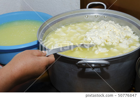 Home made cheese in Albania Traditional process 50776847
