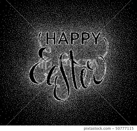 Glitter textured inscription Happy Easter Glitter textured inscription Happy Easter 50777115