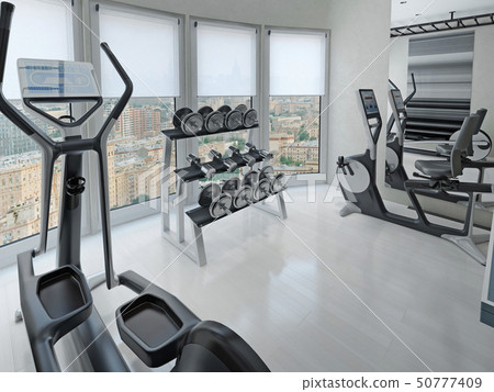 Bright design of modern fitness 50777409