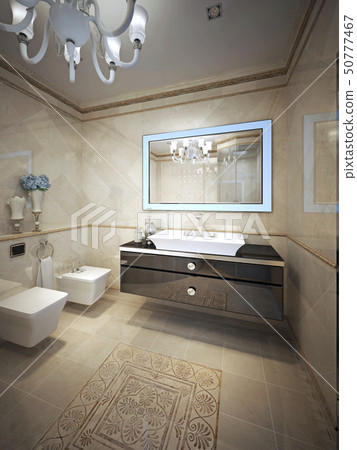 Elegant Bathroom Design Stock Illustration 50777467 Pixta