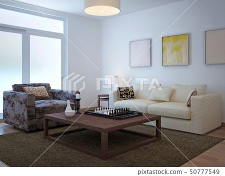 Living room scandinavian style 50777549