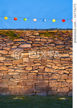 Walls and lanterns, lighting, night view, Buddha's birthday Walls and lanterns, lighting, night view, Buddha's birthday 50778273