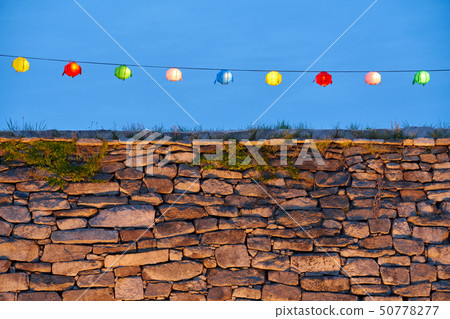 Walls and lanterns, lighting, night view, Buddha's birthday Walls and lanterns, lighting, night view, Buddha's birthday 50778277