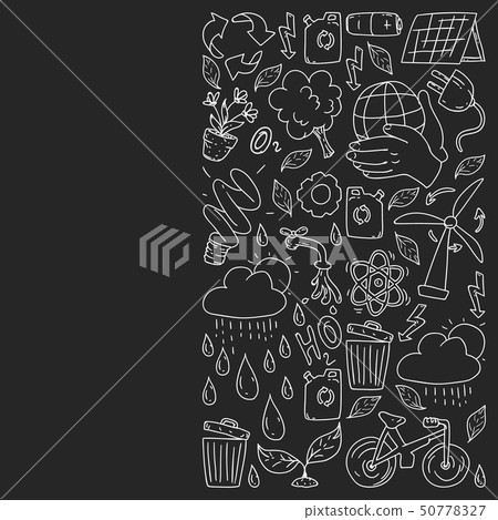 Vector logo, design and badge in trendy drawing style - zero waste concept, recycle and reuse Vector logo, design and badge in trendy drawing style - zero waste concept, recycle and reuse 50778327