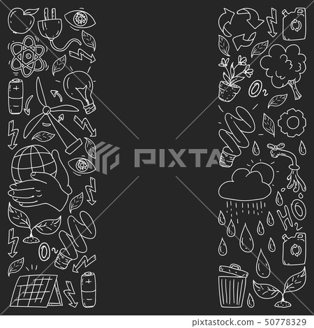 Vector logo, design and badge in trendy drawing style - zero waste concept, recycle and reuse Vector logo, design and badge in trendy drawing style - zero waste concept, recycle and reuse 50778329