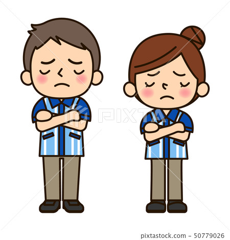 Men and women in uniforms in convenience stores 50779026