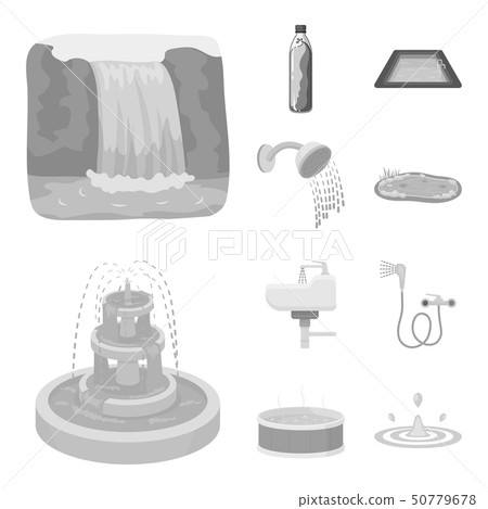 Vector illustration of water and drop symbol. Collection of water and splash vector icon for stock. Vector illustration of water and drop symbol. Collection of water and splash vector icon for stock. 50779678