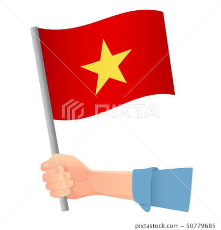 Vietnam flag in hand Vietnam flag in hand 50779685