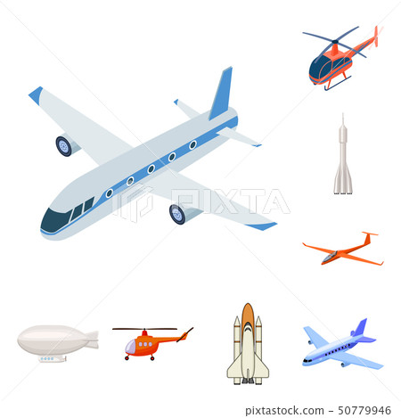 Isolated object of transport and object symbol. Set of transport and gliding stock symbol for web. Isolated object of transport and object symbol. Set of transport and gliding stock symbol for web. 50779946