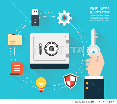 Safes Security Secret Security Idea Key Stock Illustration