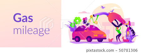 Fuel economy web banner concept. 50781306
