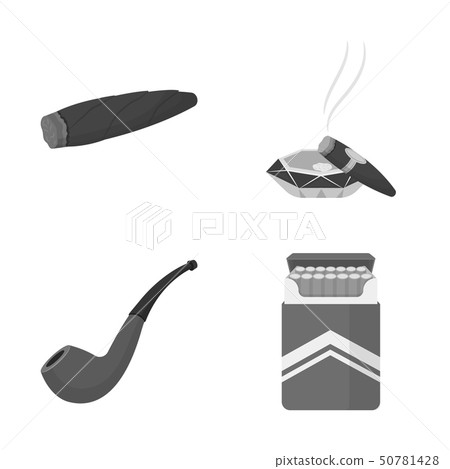 Isolated object of smoke and no sign. Collection of smoke and stop stock vector illustration. Isolated object of smoke and no sign. Collection of smoke and stop stock vector illustration. 50781428