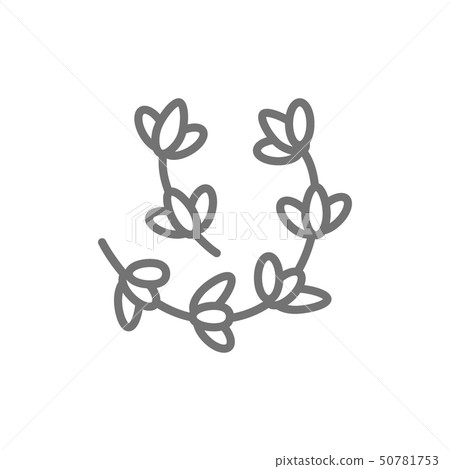 Thyme, rosemary line icon. Isolated on white background 50781753