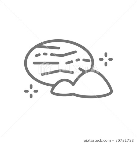 Nutmeg, spice line icon. Isolated on white background Nutmeg, spice line icon. Isolated on white background 50781758