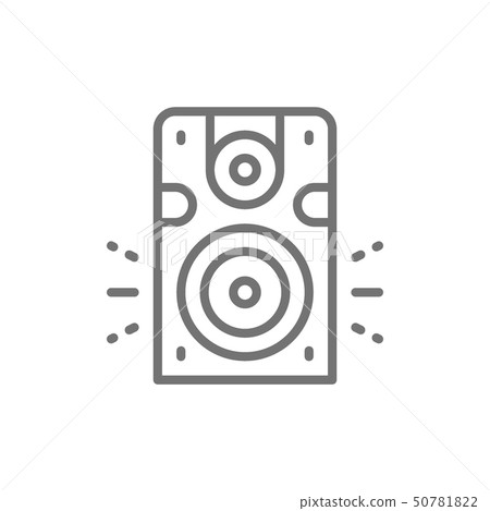 Speaker, subwoofer, audio equipment line icon. Isolated on white background 50781822