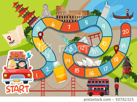 Holiday board game template 50782325