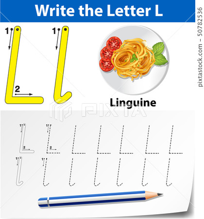 Letter L tracing alphabet worksheets 50782536