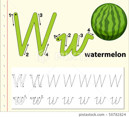 Letter W tracing alphabet worksheets Letter W tracing alphabet worksheets 50782824