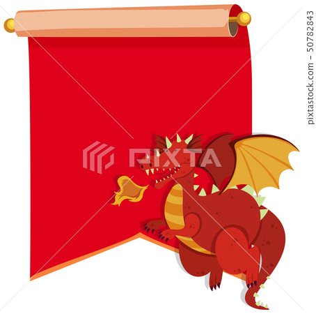 Dragon on red template Dragon on red template 50782843
