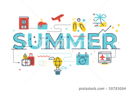 Summer word lettering illustration Summer word lettering illustration 50783084