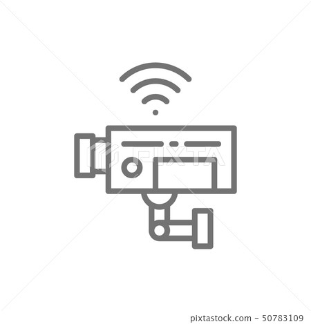 Security camera, surveillance, CCTV line icon. 50783109