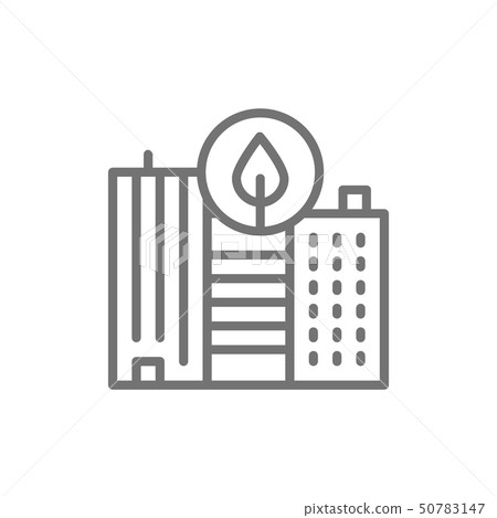Eco city, clean town, wasteless line icon. Eco city, clean town, wasteless line icon. 50783147