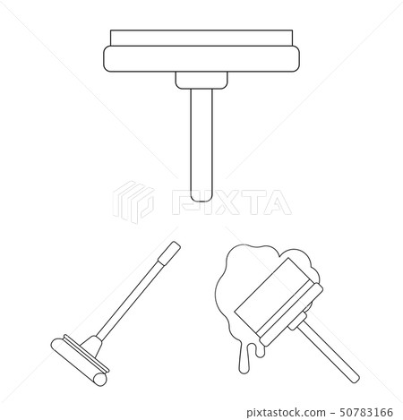 Vector illustration of mop and broom logo. Collection of mop and cleaner stock vector illustration. Vector illustration of mop and broom logo. Collection of mop and cleaner stock vector illustration. 50783166