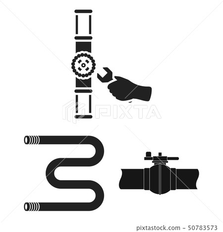 Vector design of pipe and plumbing icon. Set of pipe and metal stock symbol for web. Vector design of pipe and plumbing icon. Set of pipe and metal stock symbol for web. 50783573