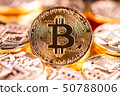Golden Bitcoin. Business Background Concept 50788006