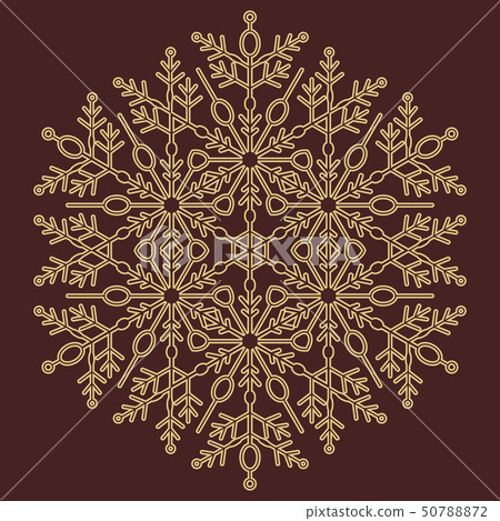 Pretty Vector Round Snowflake Pretty Vector Round Snowflake 50788872